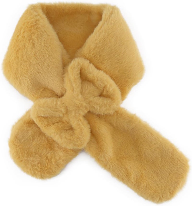 YATANAM Girls Scarf Fuzzy Fleece Kids Scarves Winter Warm Scarf Toddler Adjustable Soft Neck Warmer - Image 1
